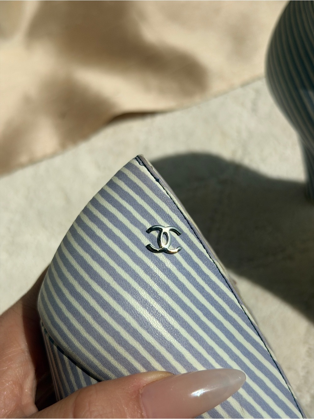 Chanel Vintage Striped Pumps - Picture 3 of 5
